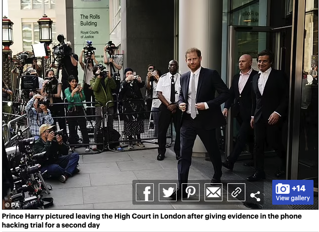 Prince Harry is grilled over ‘boozy’ night at ‘sleazy strip joint’ as he is accused of ‘speculating’ again after admitting he’s not sure if his phone was hacked – and tells lawyer ‘I’ll take your word for it’ in testy exchanges